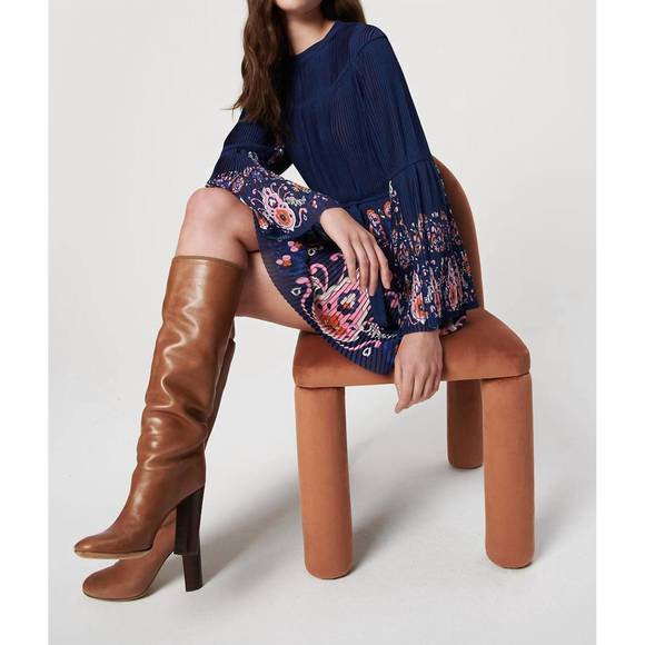 NEW CHUFY janis mini dress in paisley navy - Picture 3 of 3